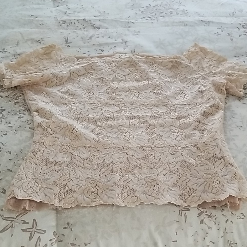 Cache Neutral Lace Top